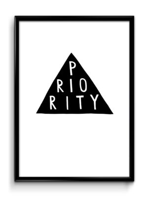 Motivační plakát (obraz) česky Priority (bílé)