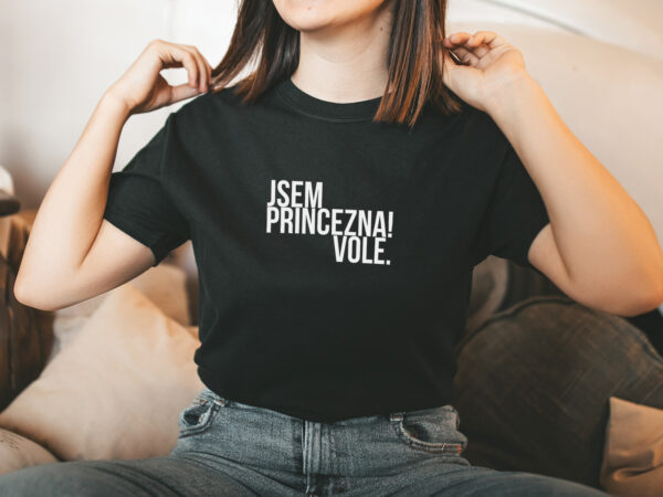 Tričko ©Jsem princezna! Vole. BASIC (černé) (originál)
