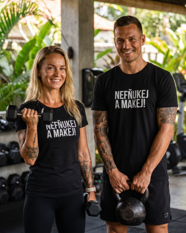 Prémiové pánské funkční sportovní tričko ActiveDry – Nefňukej a makej