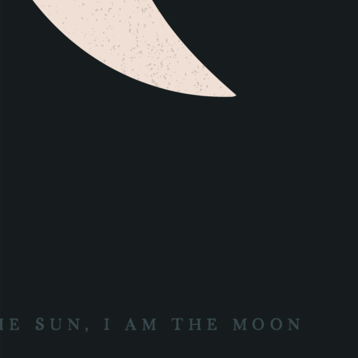 Číča v kleci plakát obraz originál i am the sun i am the moon