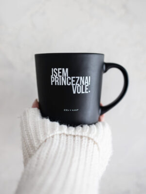 Velký černý hrnek ©Jsem princezna! Vole. 500 ml