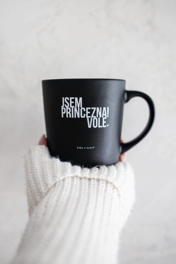 Velký černý hrnek ©Jsem princezna! Vole. 500 ml