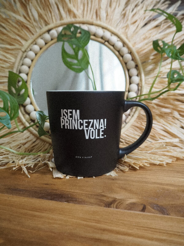Velký černý hrnek ©Jsem princezna! Vole. 500 ml
