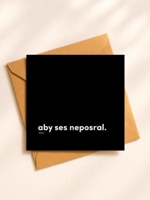 Přání jako omluvná kartička od ženy pro muže "Aby ses neposral."