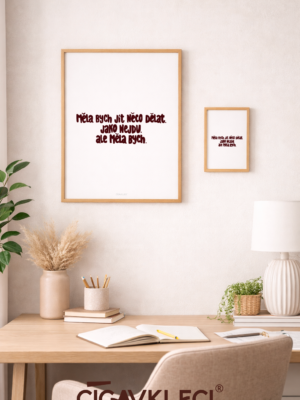 Motivační plakát (obraz) česky Měla bych jít něco dělat