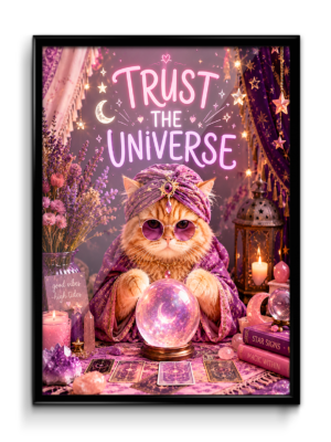 Plakát (obraz) Kočička TRUST THE UNIVERSE
