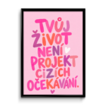 Plakát (obraz) Tvůj život není projekt cizích očekávání