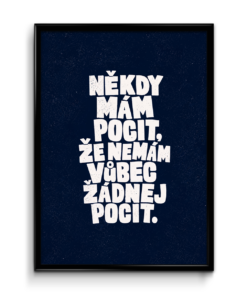 Plakát (obraz) Někdy mám pocit, že nemám vůbec žádnej pocit