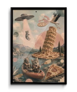 Plakát (obraz) Surreal koláž Kittens & pizza