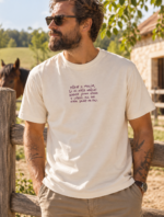 Prémiové unisex tričko Někdy si myslím, že mi může udělat radost jenom výhra v loterii, ale pak vidím srnky na poli – Vintage White ECRU