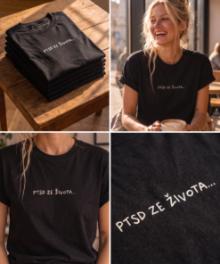Alternative view of Unisex tričko PTSD ZE ŽIVOTA – černé, jak tvoje duše (doručíme do 14 dnů)